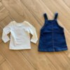 fernandaramoskids com br Vestido Infantil Feminino Jeans e Blusa Manga Longa Off White2