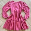 Vestido Infantil Feminino Manga Longa Cotton Quadriculado Rose Fernanda Ramos Kids