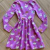 Vestido Infantil Feminino Manga Longa Rodado de Cogumelos Lilás Fernanda Ramos Kids