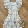 Vestido Infantil Feminino Midi Detalhes em Laise Branco Fernanda Ramos Kids