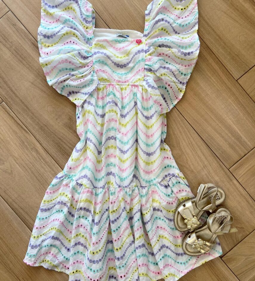 Vestido Infantil Feminino Midi Detalhes em Laise Branco Fernanda Ramos Kids