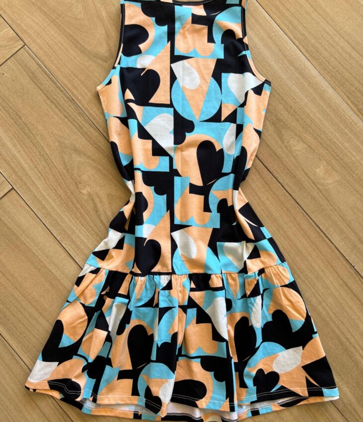 Vestido Infantil Feminino Rodado Evase Estampado Fernanda Ramos Kids