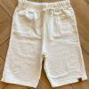 Bermuda Infantil Masculina Off White Mesclada com Pontinhos Preto Fernanda Ramos Kids