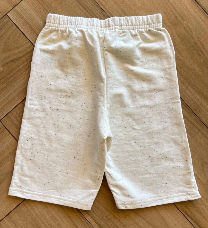fernandaramoskids com br Bermuda Infantil Masculina Off White Mesclada com Pontinhos Preto2