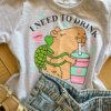 fernandaramoskids com br Blusa Cropped Infantil Feminino Manga Curta I Need To Drink1
