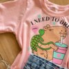 fernandaramoskids com br Blusa Cropped Infantil Feminino Manga Curta I Need To Drink Rosa1