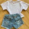 fernandaramoskids com br Blusa Cropped Infantil Feminino Manga Curta Stich Branca2