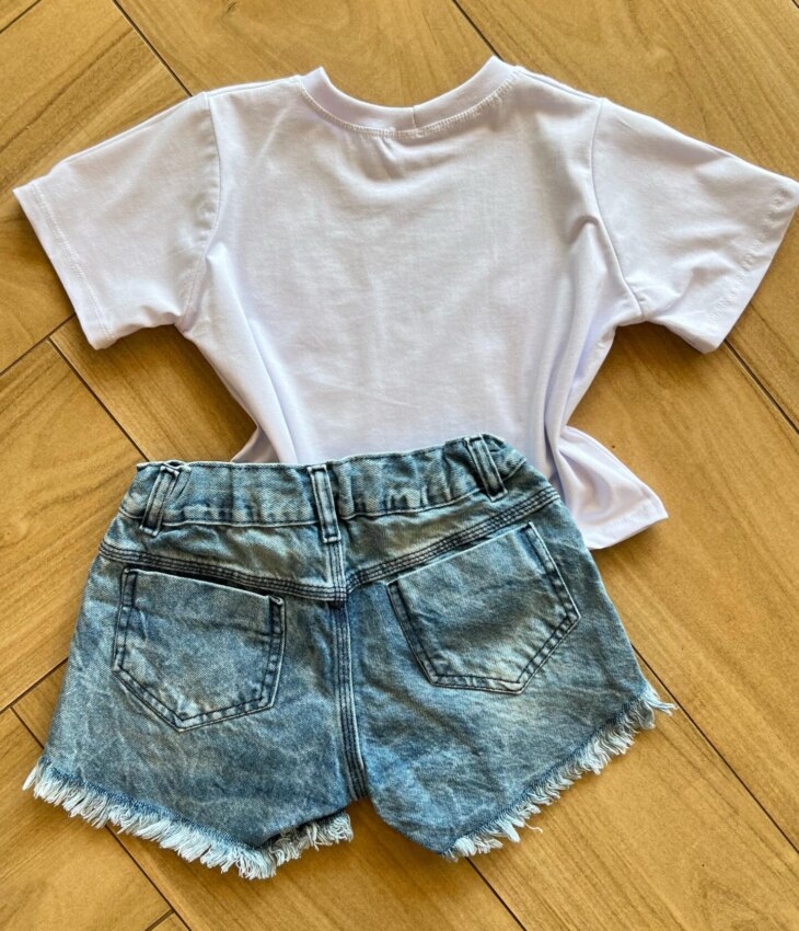 fernandaramoskids com br Blusa Cropped Infantil Feminino Manga Curta Stich Branca2
