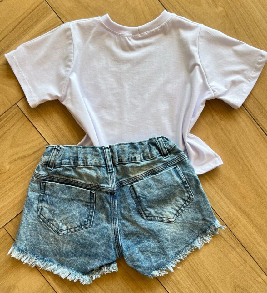 fernandaramoskids com br Blusa Cropped Infantil Feminino Manga Curta Stich Branca2