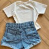 fernandaramoskids com br Blusa Cropped Infantil Feminino Manga Curta Vários Stich Off White2