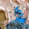 fernandaramoskids com br Blusa Cropped Infantil Feminino Manga Curta Vários Stich Rosa1