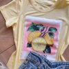 fernandaramoskids com br Blusa Infantil Feminina Manga Curta Malha Amarela Lemon1