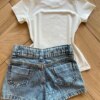 fernandaramoskids com br Blusa Infantil Feminina Manga Curta Malha Branca Barbie2