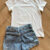 fernandaramoskids com br Blusa Infantil Feminina Manga Curta Malha Branca Gatinho2