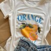 fernandaramoskids com br Blusa Infantil Feminina Manga Curta Malha Branca Orange1