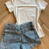 fernandaramoskids com br Blusa Infantil Feminina Manga Curta Malha Branca Unicórnio2
