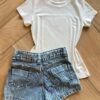 fernandaramoskids com br Blusa Infantil Feminina Manga Curta Malha Branca Urso2