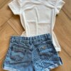 fernandaramoskids com br Blusa Infantil Feminina Manga Curta Malha Capivara Off White2