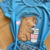 fernandaramoskids com br Blusa Infantil Feminina Manga Curta Malha Capy ccino Azul1