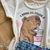fernandaramoskids com br Blusa Infantil Feminina Manga Curta Malha Capy ccino Off White1