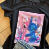 fernandaramoskids com br Blusa Infantil Feminina Manga Curta Malha Preta Estampada1