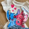 fernandaramoskids com br Blusa Infantil Feminina Manga Curta Malha Stich Apaixonado1