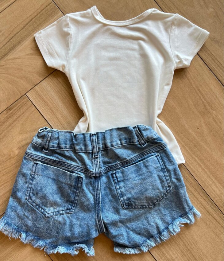 fernandaramoskids com br Blusa Infantil Feminina Manga Curta Malha Stich Encantado Off White2