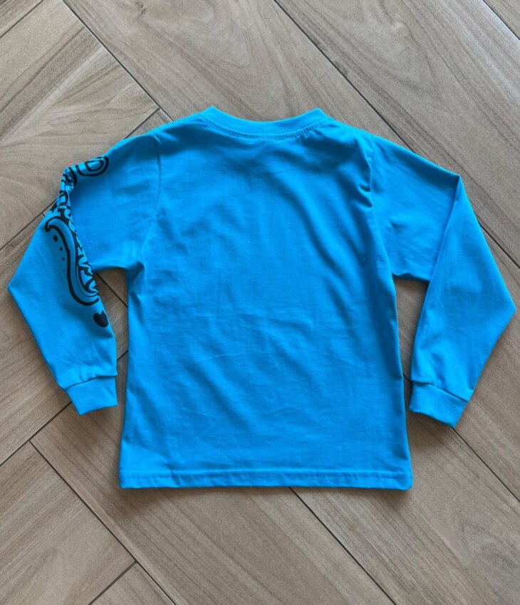fernandaramoskids com br Blusa Manga Longa Infantil Feminina Unicorn Azul2