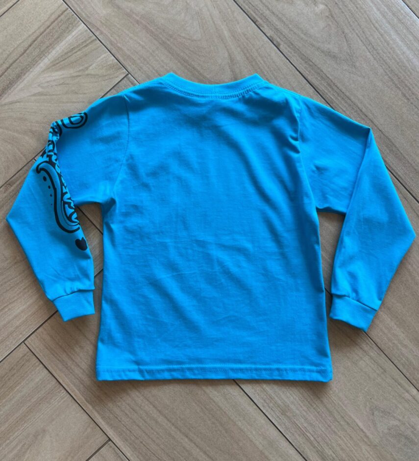 fernandaramoskids com br Blusa Manga Longa Infantil Feminina Unicorn Azul2