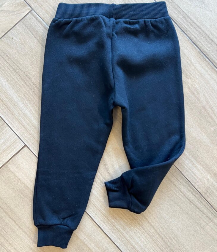 Calça Jogger Moletom Infantil Preta Fernanda Ramos Kids