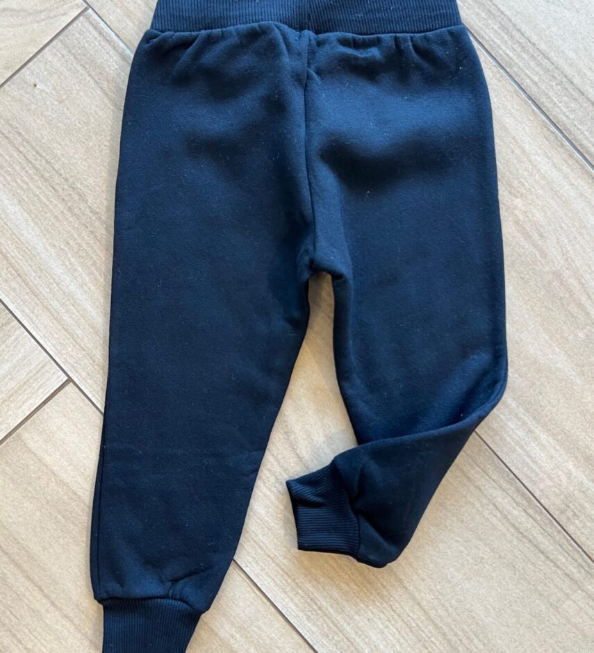 Calça Jogger Moletom Infantil Preta Fernanda Ramos Kids