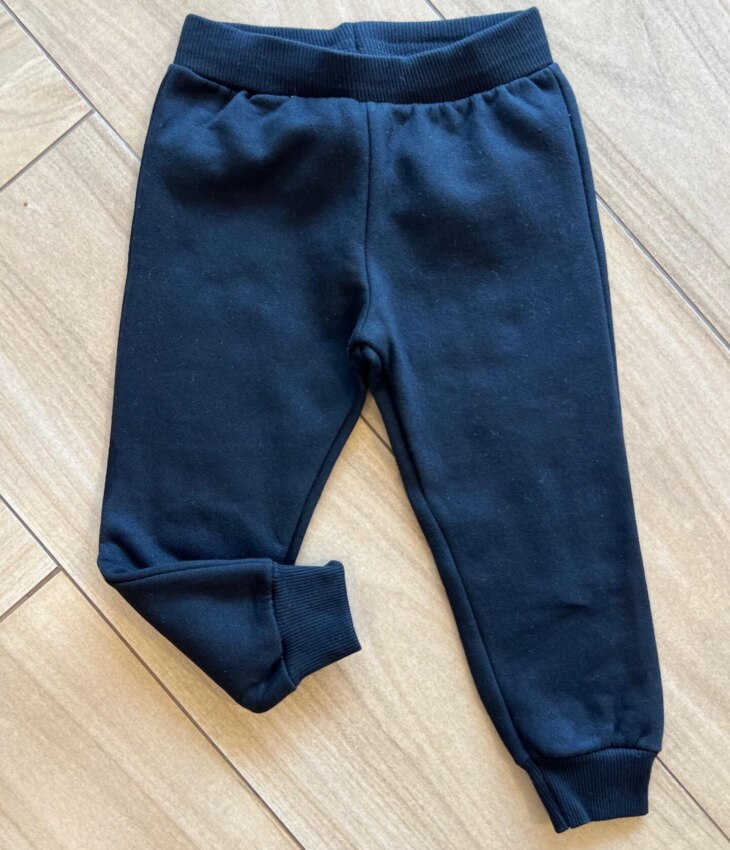 Calça Jogger Moletom Infantil Preta Fernanda Ramos Kids
