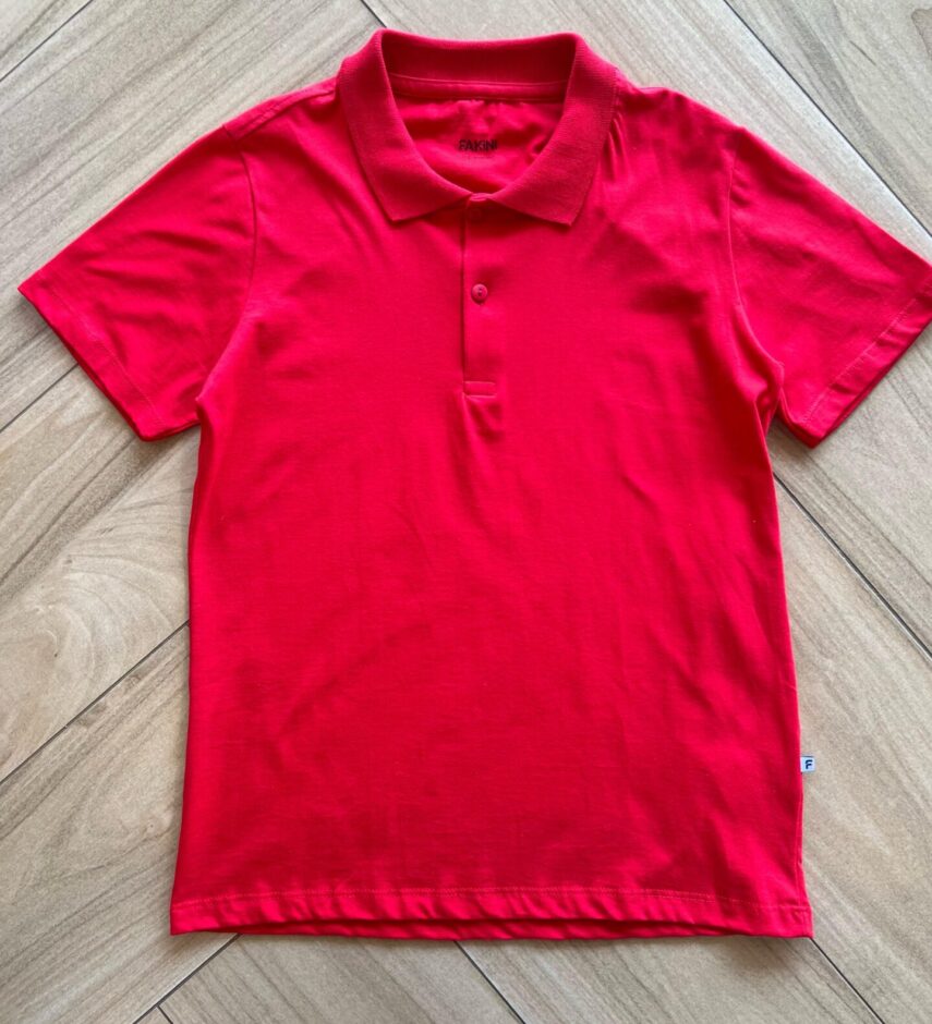 Camisa Polo Infantil Masculina Básica Vermelha Fernanda Ramos Kids