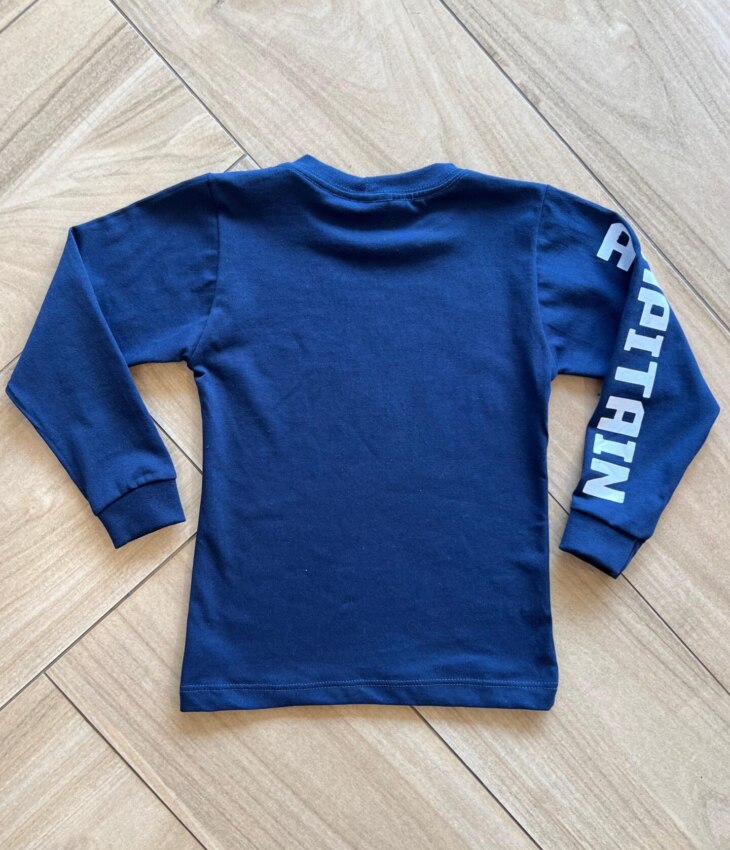 fernandaramoskids com br Camiseta Infantil Masculina Manga Longa Capitão América Azul2