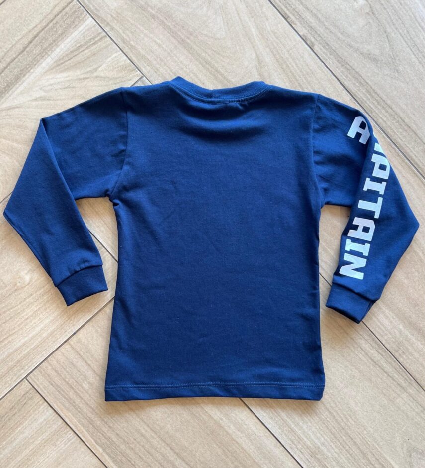 fernandaramoskids com br Camiseta Infantil Masculina Manga Longa Capitão América Azul2