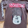 fernandaramoskids com br Camiseta Infantil Masculina Manga Longa Roblox Marrom1