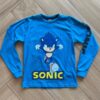 Camiseta Infantil Masculina Manga Longa Sonic Azul Fernanda Ramos Kids