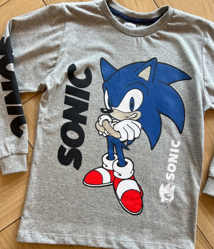 fernandaramoskids com br Camiseta Infantil Masculina Manga Longa Sonic Cinza1