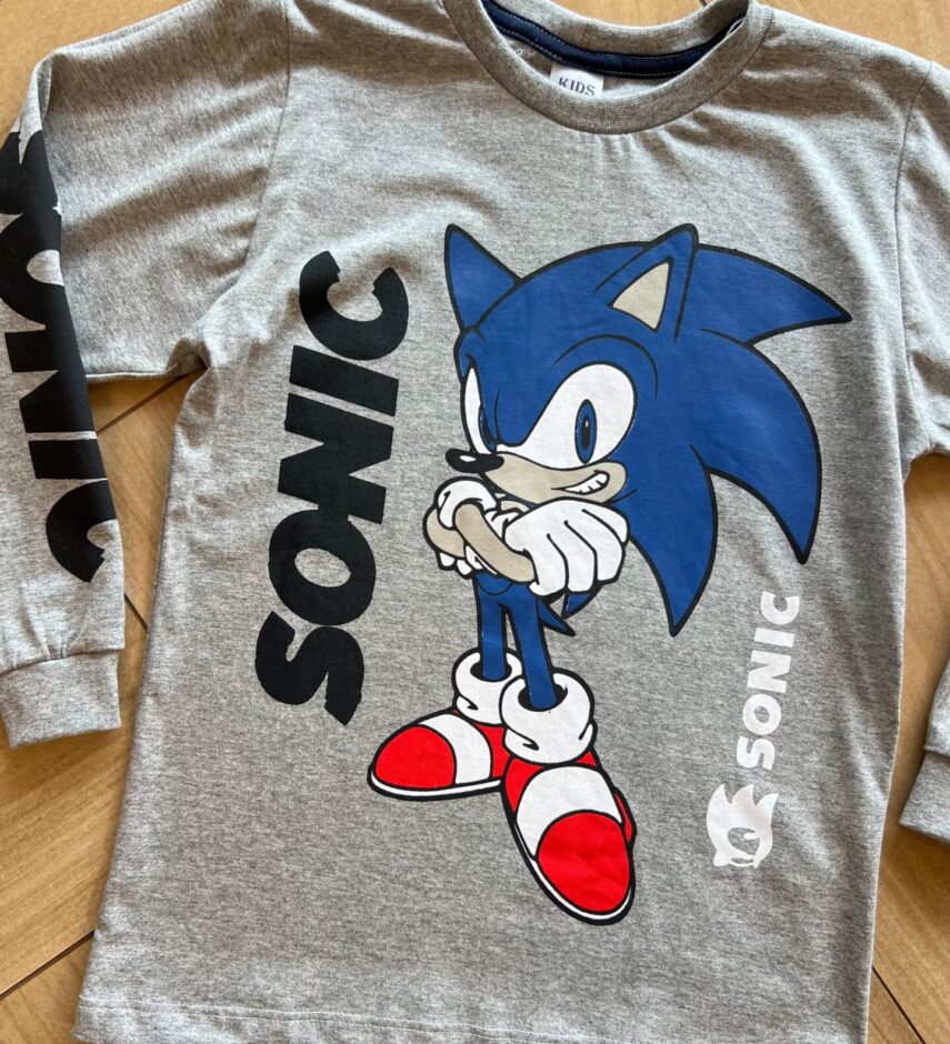 fernandaramoskids com br Camiseta Infantil Masculina Manga Longa Sonic Cinza1
