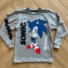 Camiseta Infantil Masculina Manga Longa Sonic Cinza Fernanda Ramos Kids