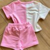 fernandaramoskids com br Conjunto Infantil Blusa Cropped Duas Cores e Short Saia Minnie2