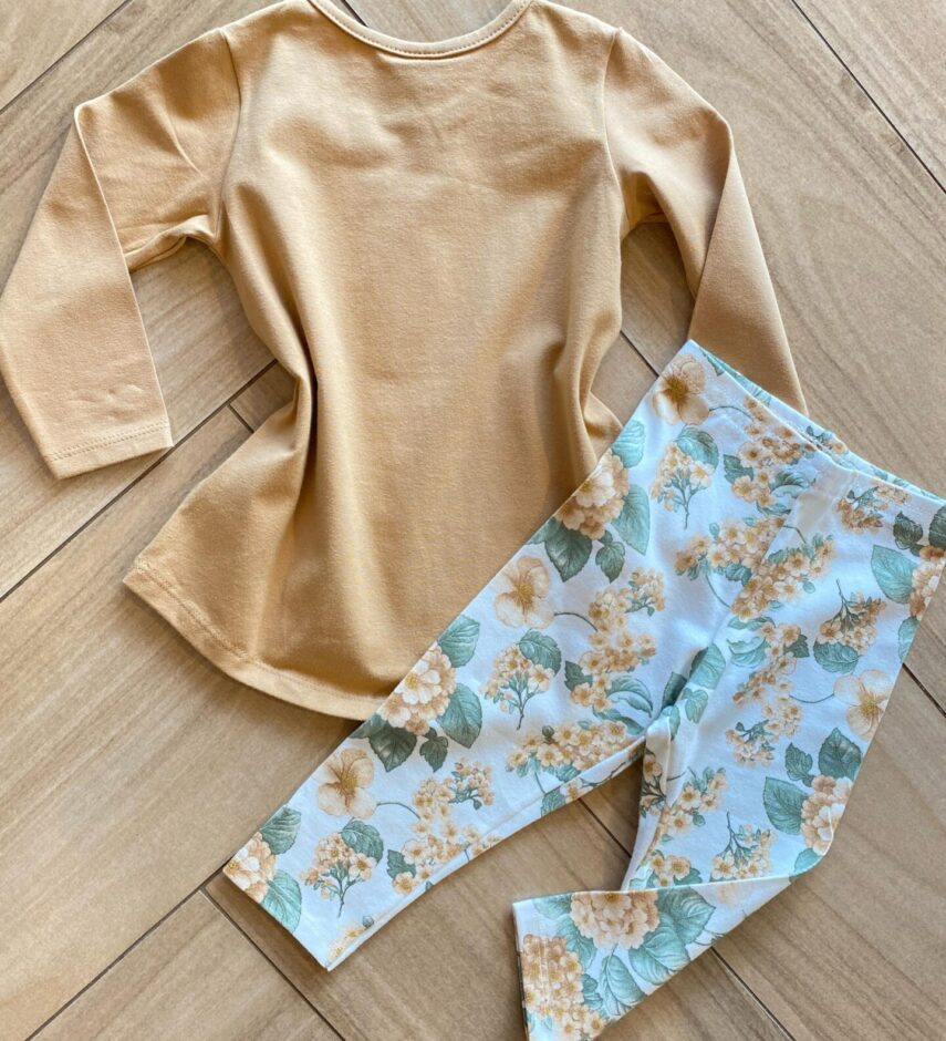 fernandaramoskids com br Conjunto Infantil Feminino Blusa Manga Longa Caqui e Legging2