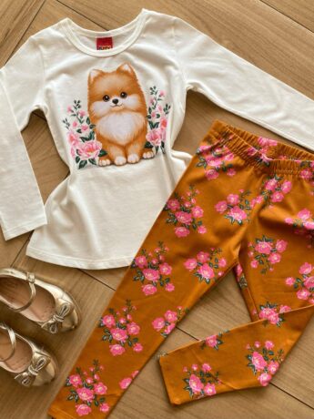 fernandaramoskids com br Conjunto Infantil Feminino Blusa Manga Longa e Legging Estampada1