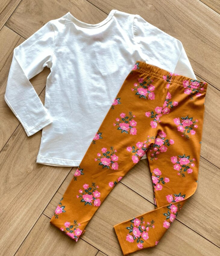 fernandaramoskids com br Conjunto Infantil Feminino Blusa Manga Longa e Legging Estampada2