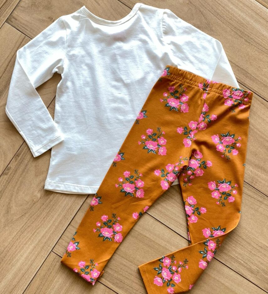 fernandaramoskids com br Conjunto Infantil Feminino Blusa Manga Longa e Legging Estampada2