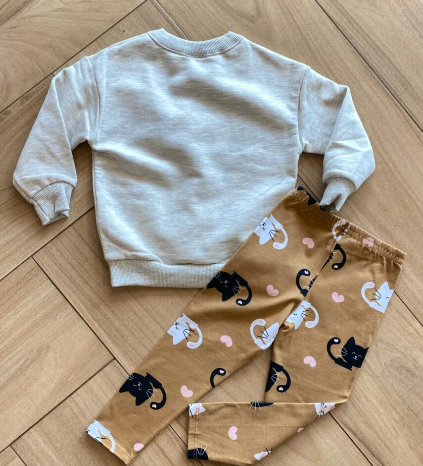 fernandaramoskids com br Conjunto Infantil Feminino Blusa Moletom e Legging Estampada2