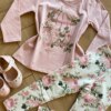 fernandaramoskids com br Conjunto Infantil Feminino Blusa Manga Longa e Legging Florida1