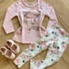Conjunto Infantil Feminino Blusa Manga Longa e Legging Florida Fernanda Ramos Kids