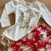 fernandaramoskids com br Conjunto Infantil Feminino Blusa Manga Longa e Legging Vermelha1