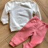 fernandaramoskids com br Conjunto Infantil Feminino Blusa Moletom e Calça Jogger Rosa2